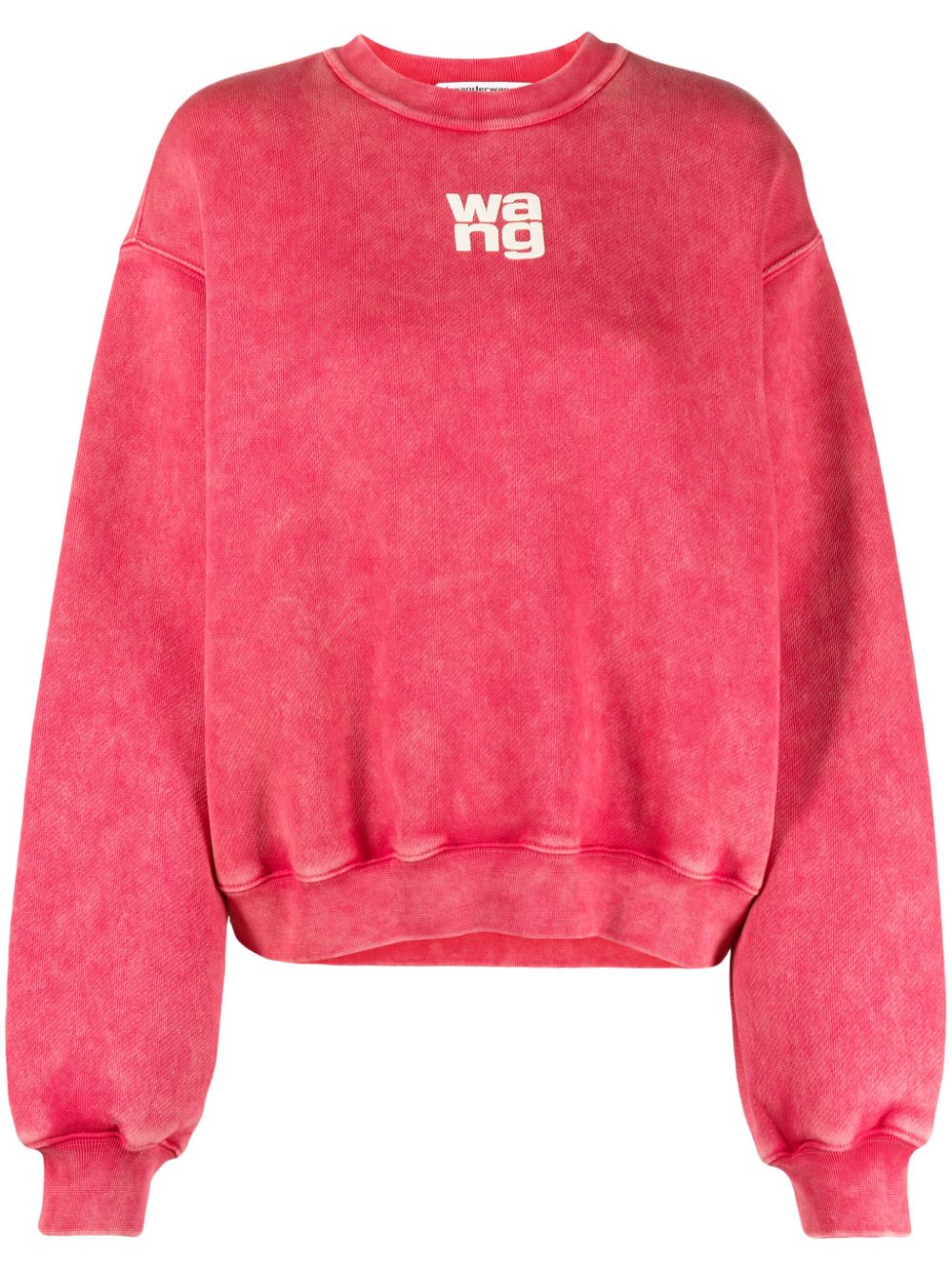 Alexander Wang logo flocked faded sweatshirt - Pink von Alexander Wang