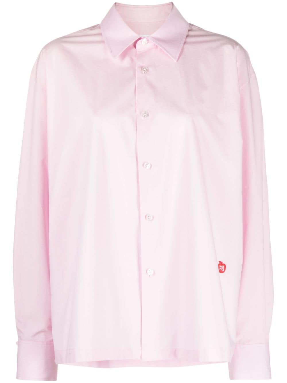 Alexander Wang logo-patch cotton shirt - Pink von Alexander Wang