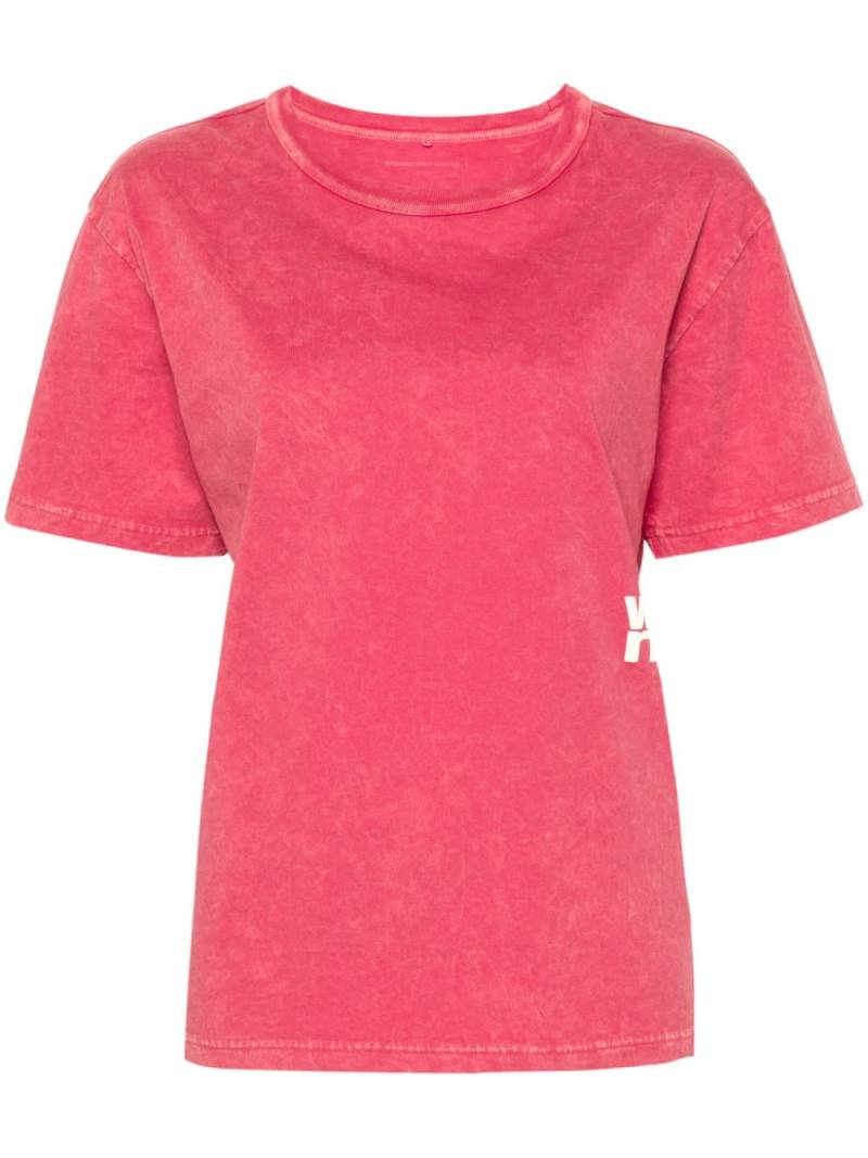 Alexander Wang logo-print faded-effect T-shirt - Pink von Alexander Wang