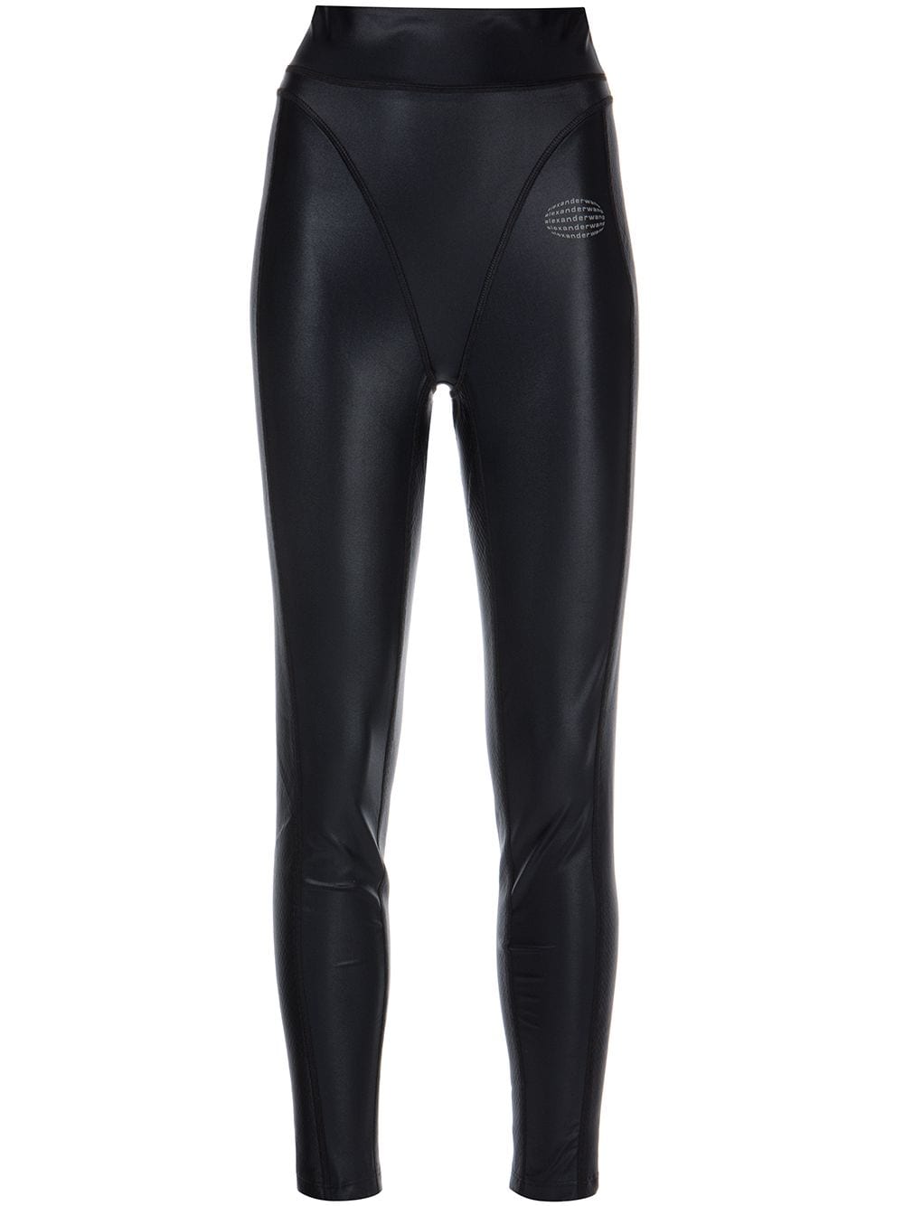 Alexander Wang logo-print high-rise leggings - Black von Alexander Wang