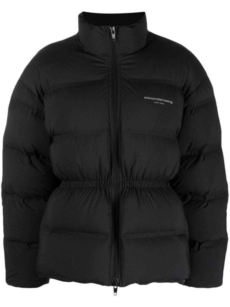 Alexander Wang reflective-logo jacquard puffer jacket - Black von Alexander Wang