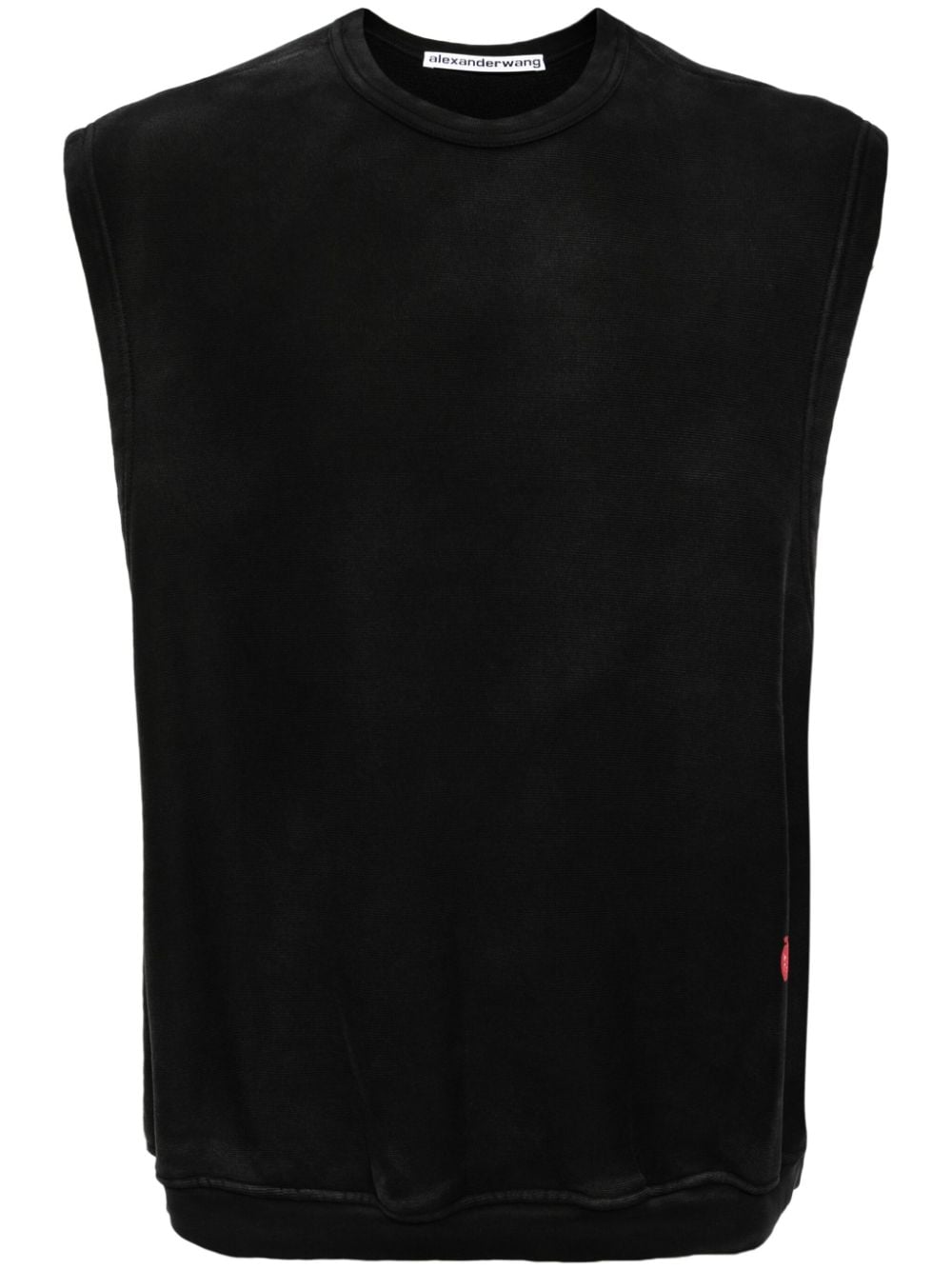 Alexander Wang logo-print sleeveless cotton jumper - Black von Alexander Wang