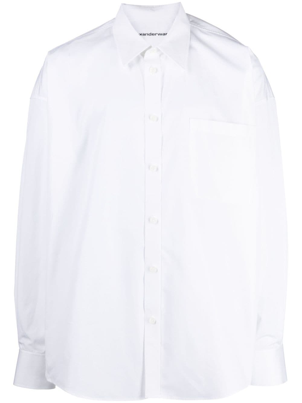 Alexander Wang long-sleeve poplin cotton shirt - White von Alexander Wang