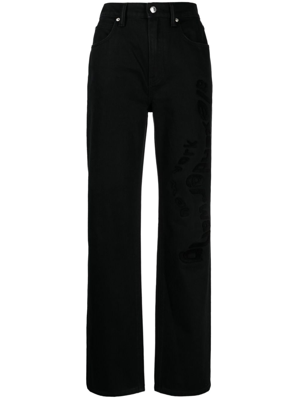 Alexander Wang mid-rise straight-leg jeans - Black