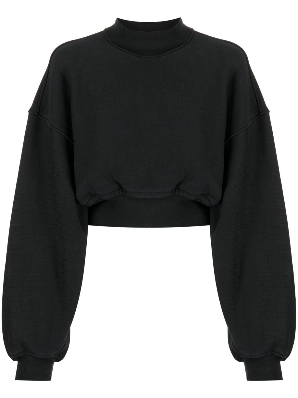 Alexander Wang mock-neck cropped sweatshirt - Black von Alexander Wang