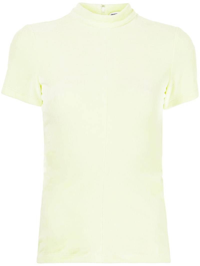 Alexander Wang mock-neck velour top - Yellow von Alexander Wang