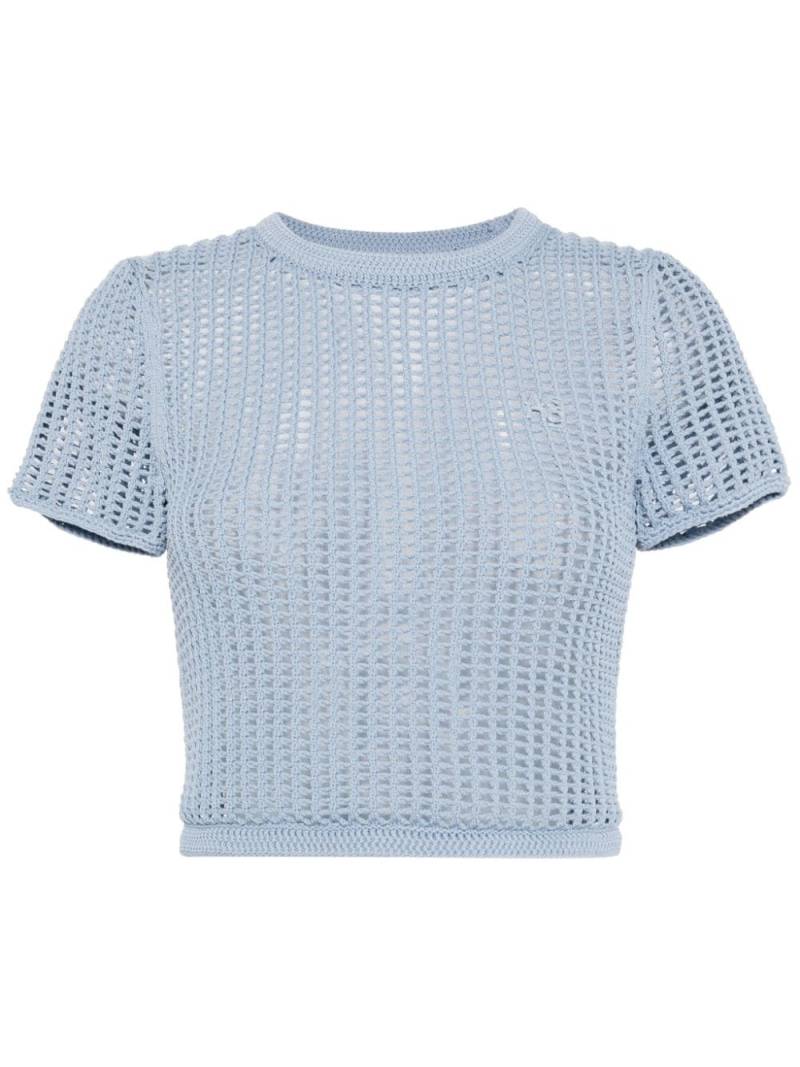 Alexander Wang open-knit cropped top - Blue von Alexander Wang