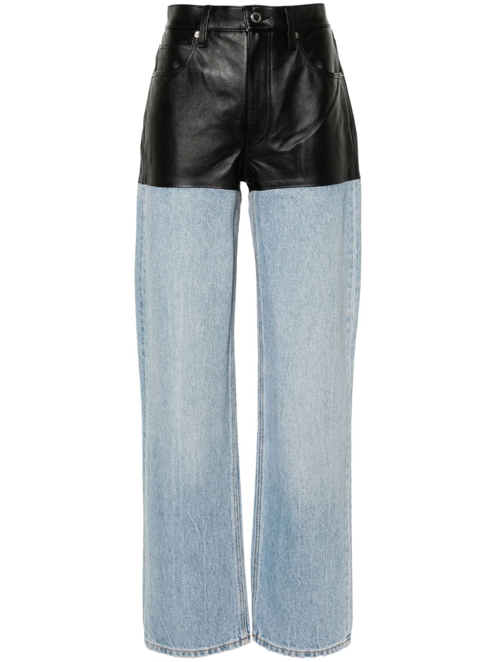 Alexander Wang panelled straight-leg jeans - Blue von Alexander Wang