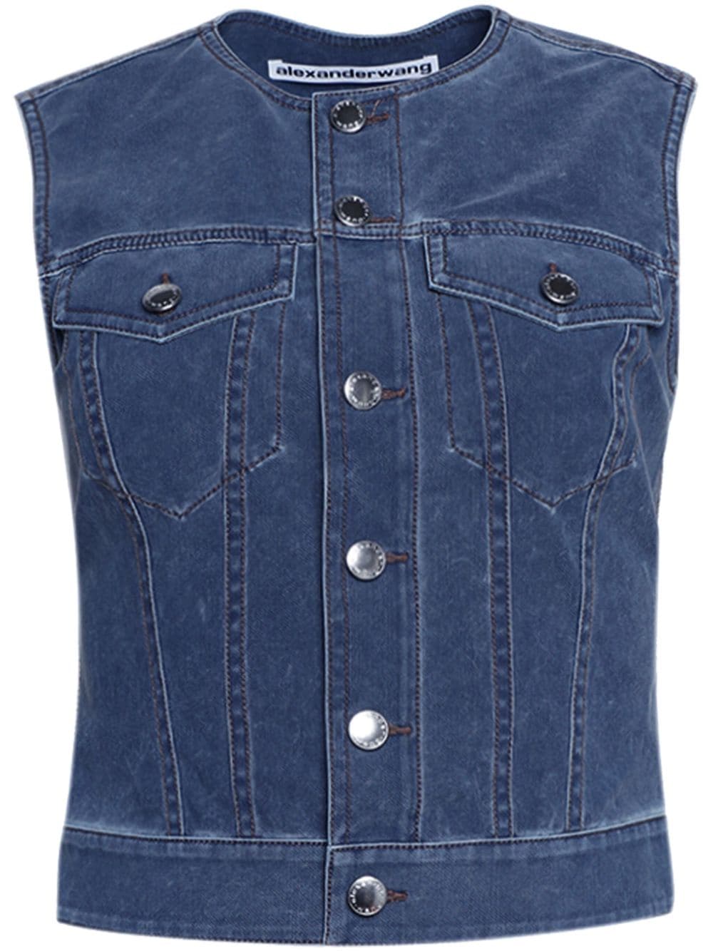 Alexander Wang round-neck waistcoat - Blue von Alexander Wang