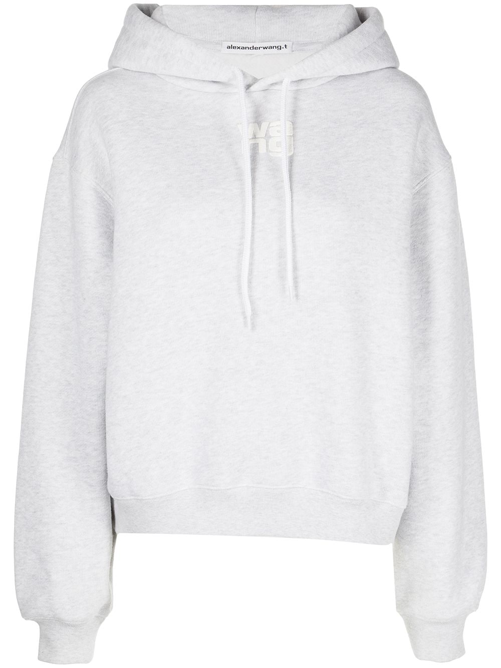 Alexander Wang rubberised logo cotton hoodie - Grey von Alexander Wang