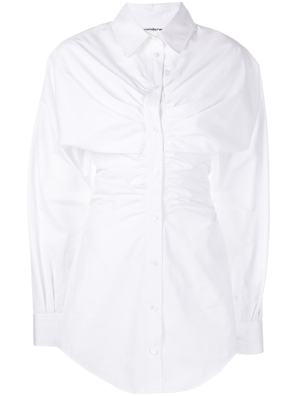 Alexander Wang ruched hourglass shirtdress - White von Alexander Wang