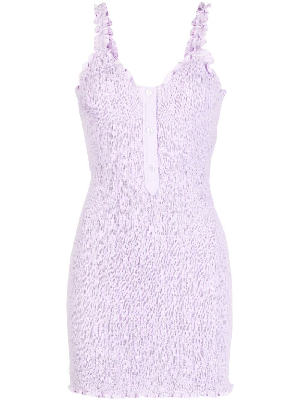 Alexander Wang ruffled shirred minidress - Purple von Alexander Wang