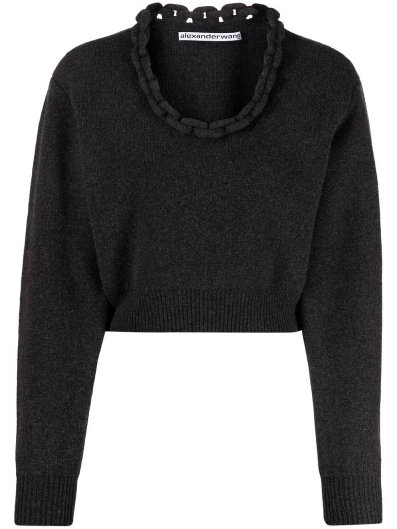 Alexander Wang scoop-neck cashmere jumper - Grey von Alexander Wang