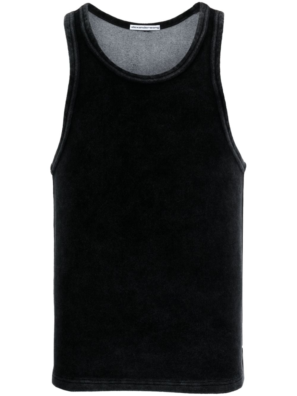 Alexander Wang scoop-neck cotton-blend tank top - Grey von Alexander Wang