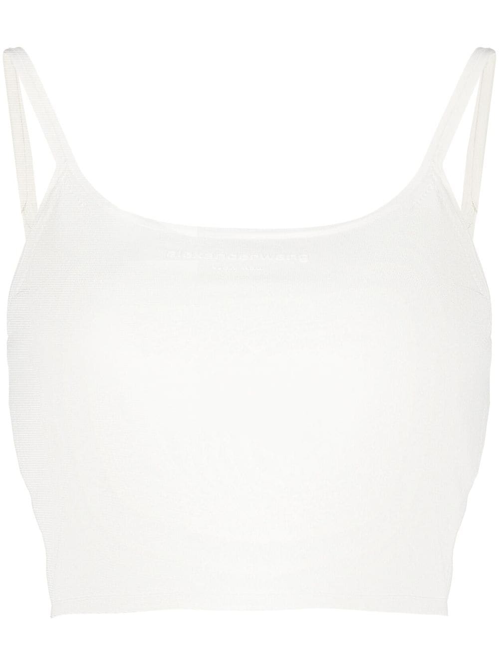 Alexander Wang scoop-neck cropped tank top - White von Alexander Wang