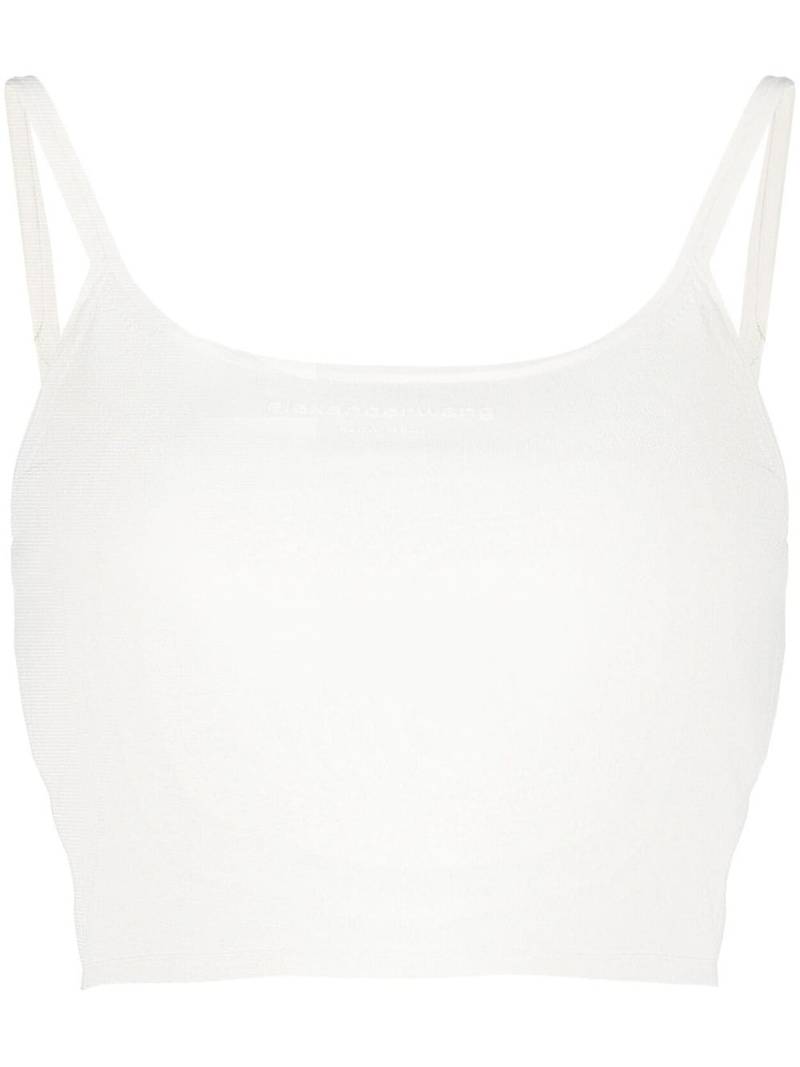 Alexander Wang scoop-neck cropped tank top - White von Alexander Wang