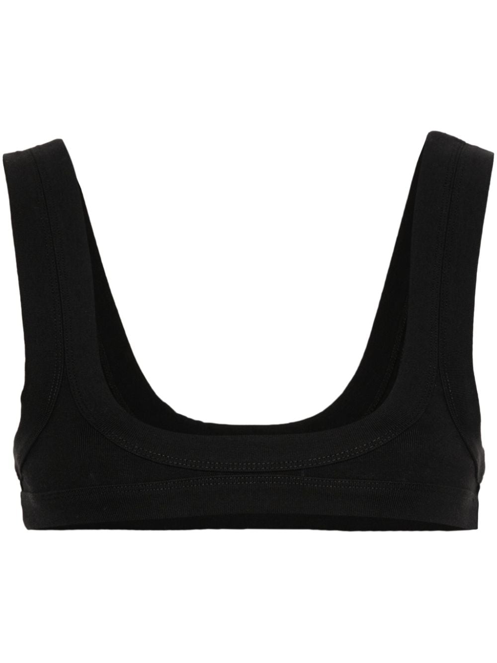 Alexander Wang scoop neck triangle top - Black von Alexander Wang