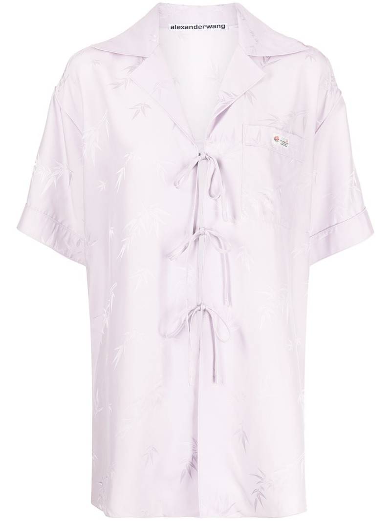 Alexander Wang jacquard pajama-style shirt - Purple von Alexander Wang