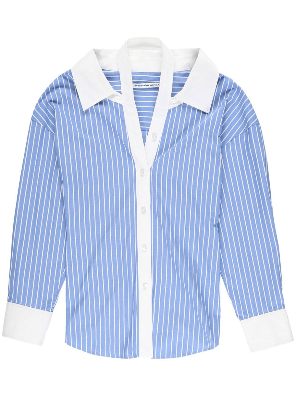 Alexander Wang stripe-print button-down shirt - Blue von Alexander Wang