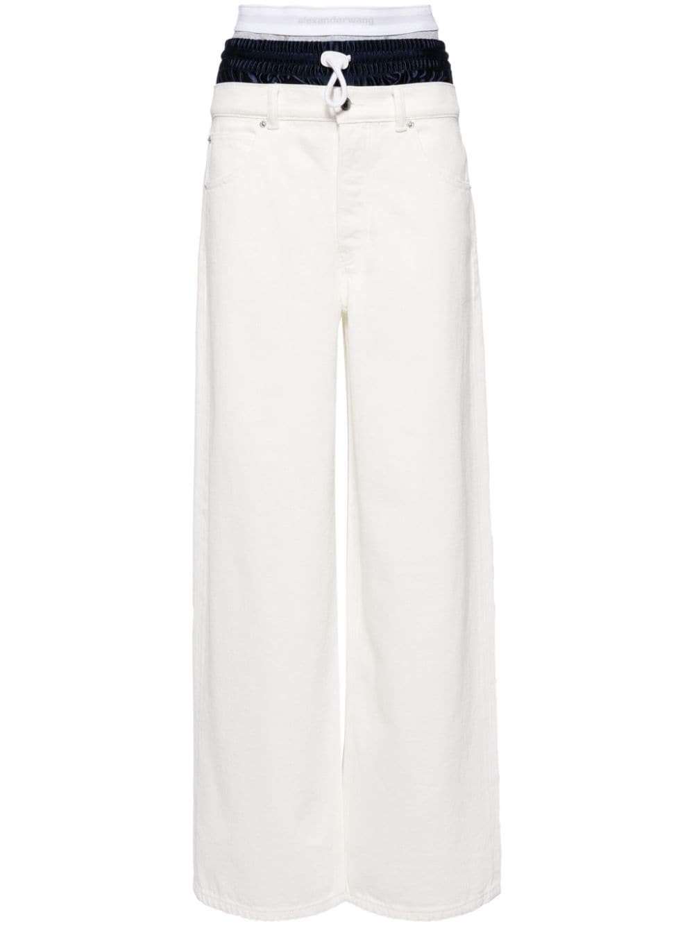 Alexander Wang tri-layer wide-leg jeans - White von Alexander Wang