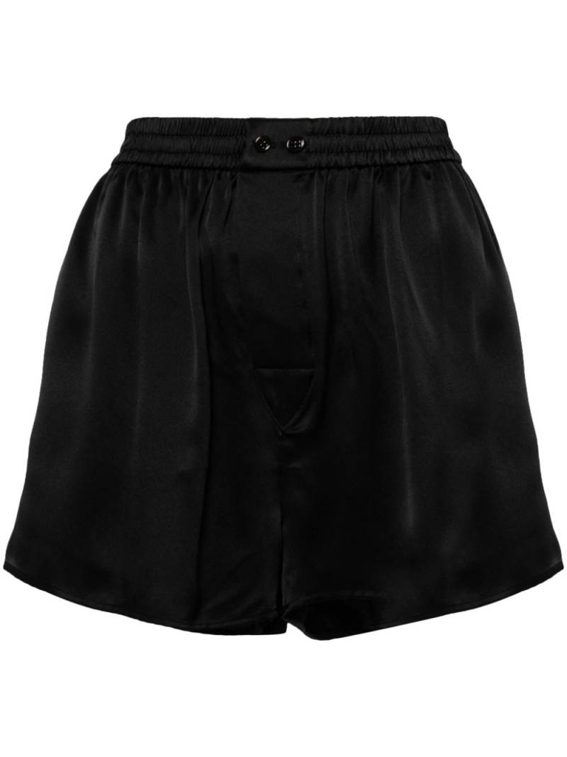 Alexander Wang tulle-panel silk shorts - Black von Alexander Wang