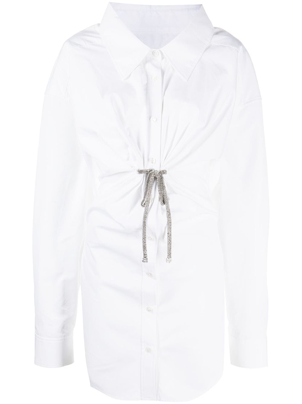 Alexander Wang twist-front shirt mini dress - White von Alexander Wang