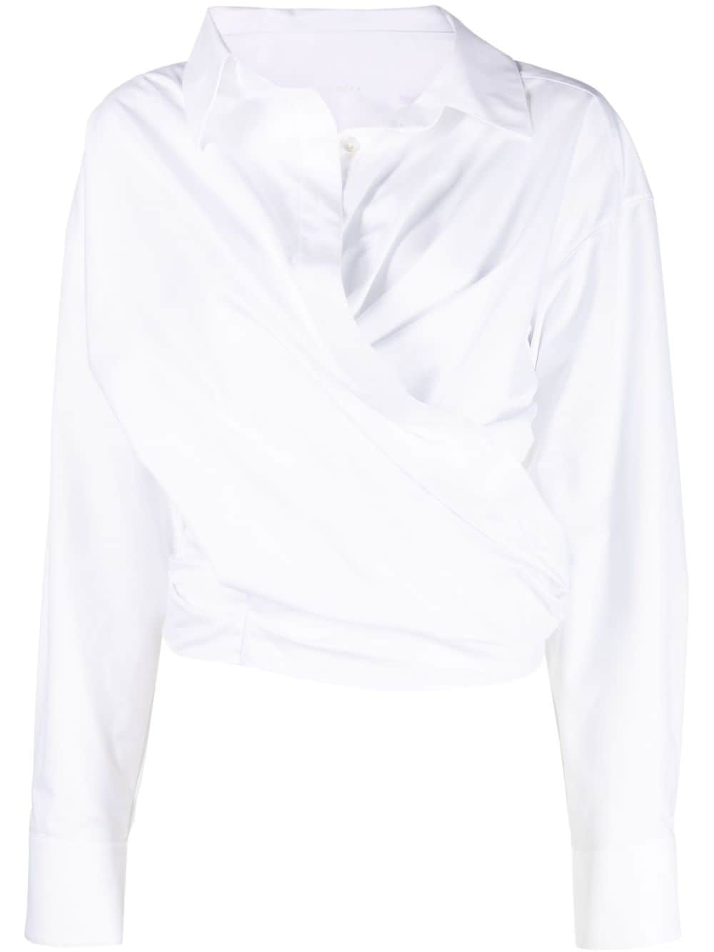 Alexander Wang wrap cotton shirt - White von Alexander Wang