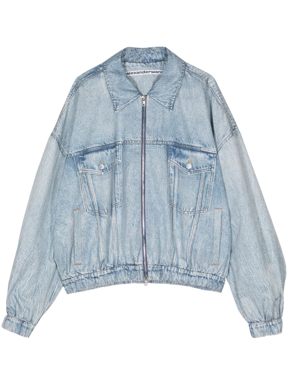 Alexander Wang zip-up denim jacket - Blue von Alexander Wang