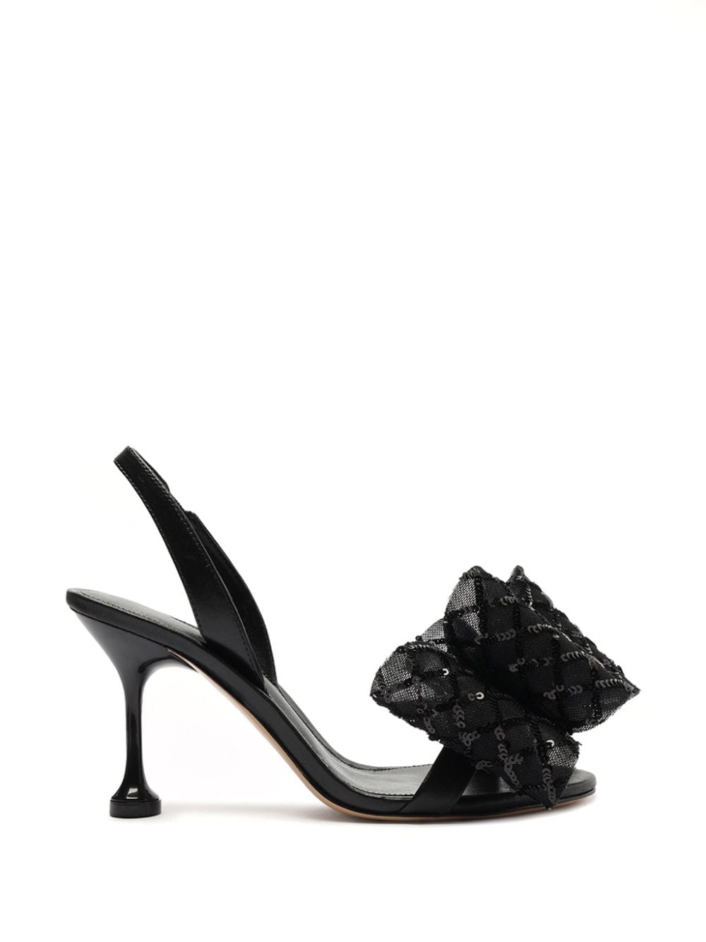Alexandre Birman Isabelle Payet 85mm bow-detailing sandals - Black von Alexandre Birman