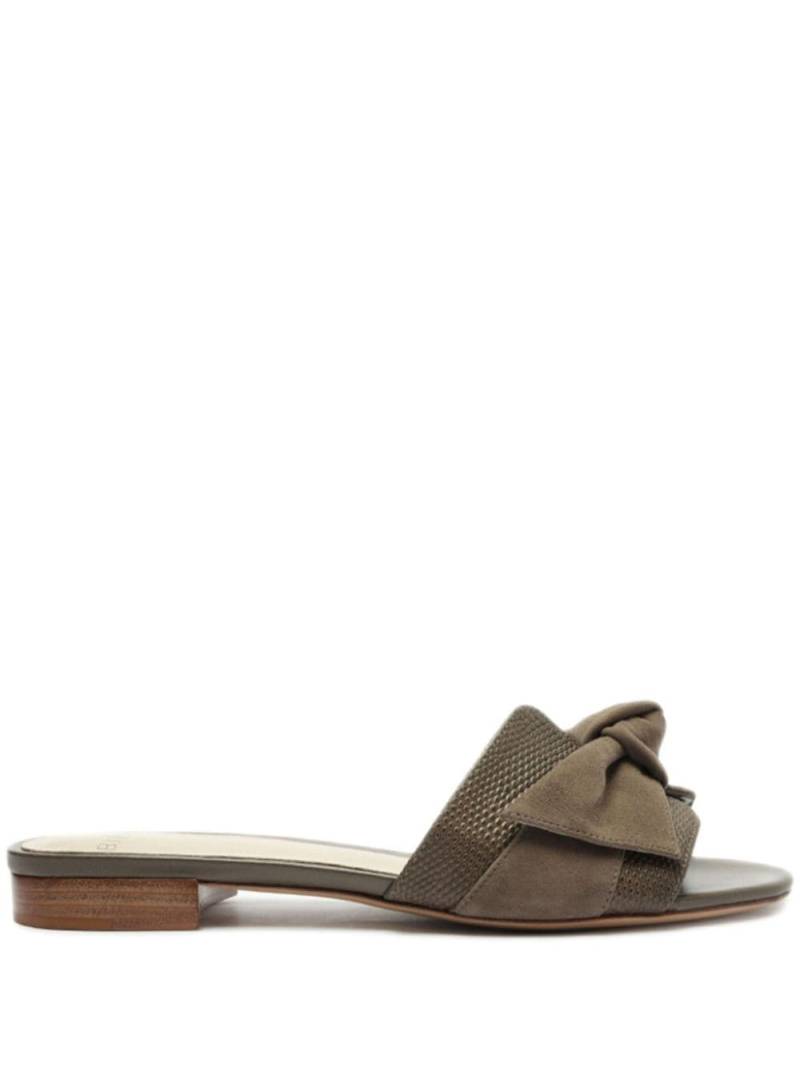 Alexandre Birman Maxi Clarita flat leather sandals - Brown von Alexandre Birman