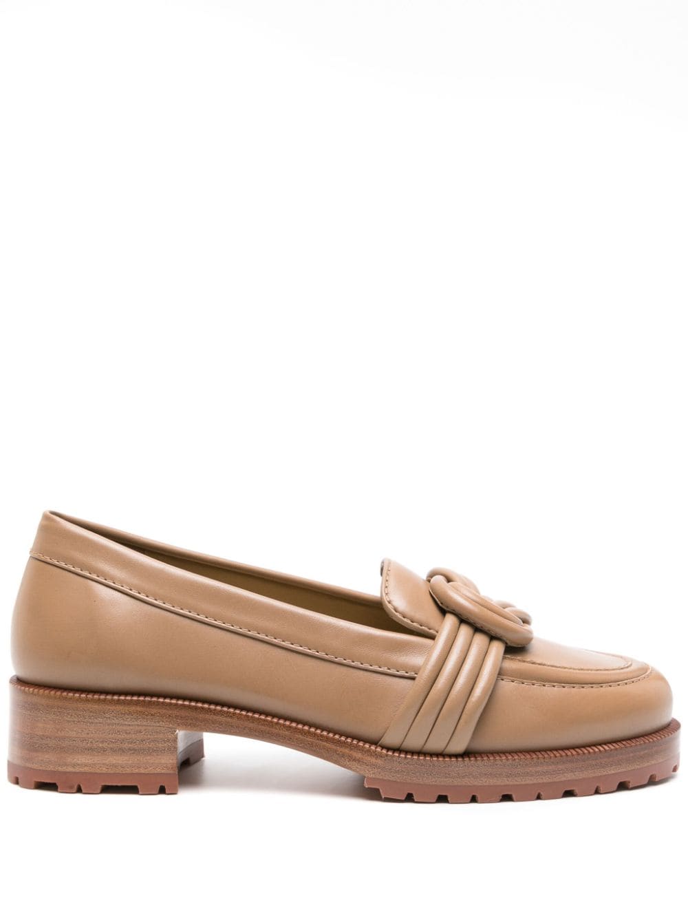 Alexandre Birman knot-detailing leather loafers - Brown von Alexandre Birman