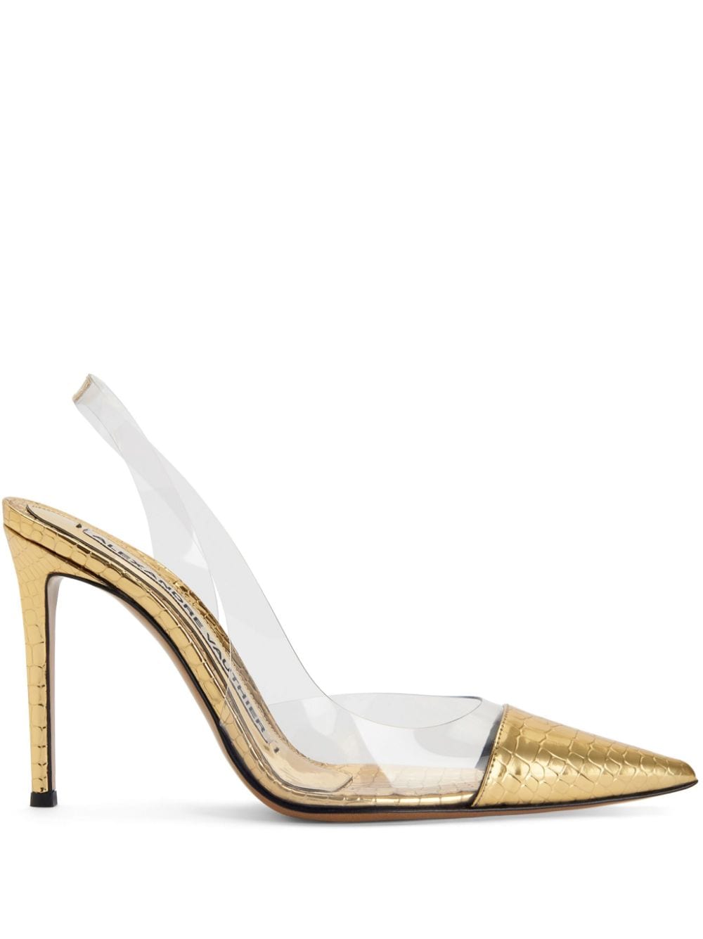 Alexandre Vauthier 105mm crocodile-effect pumps - Gold von Alexandre Vauthier