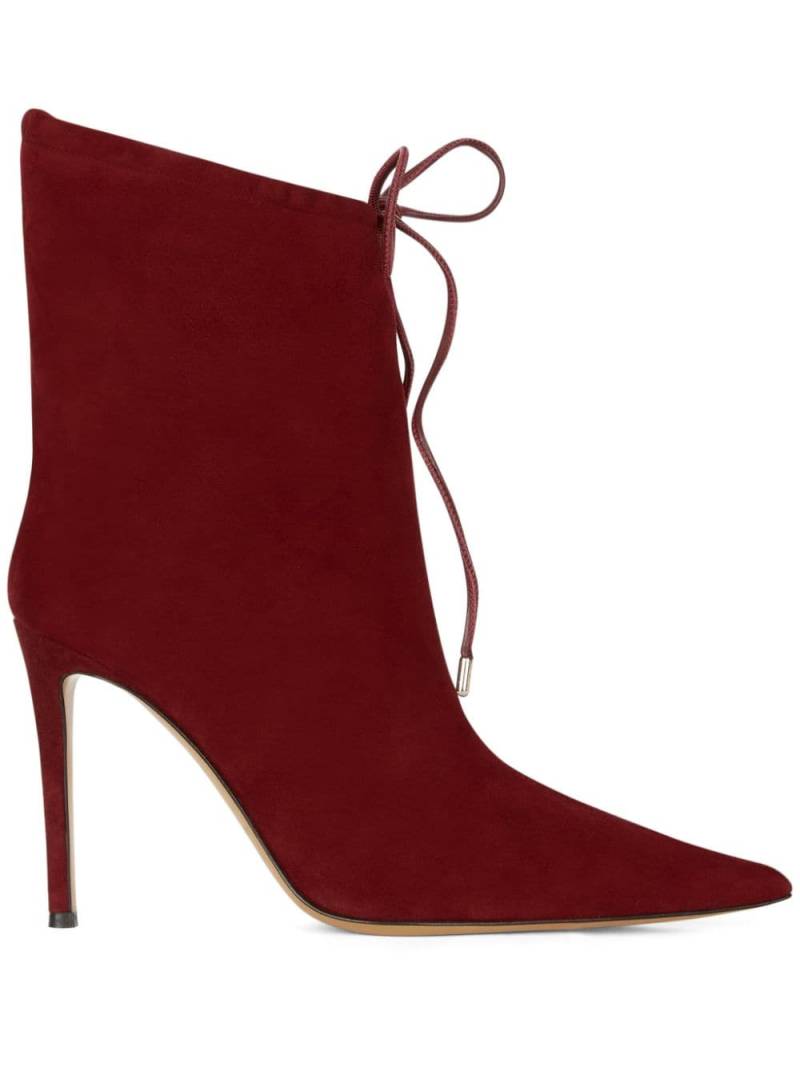 Alexandre Vauthier 105mm pointed-toe suede boots - Red von Alexandre Vauthier