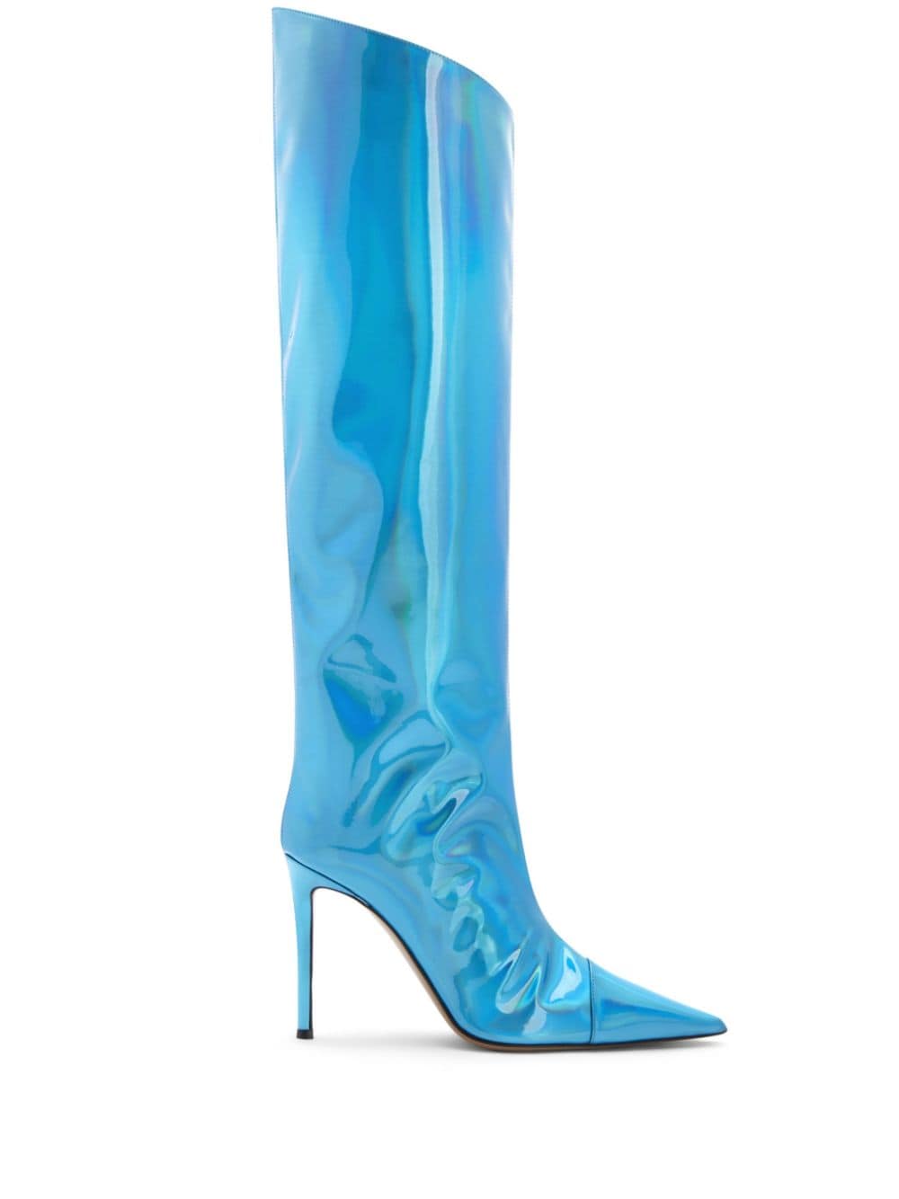 Alexandre Vauthier Alex 105mm metallic-finish boots - Blue von Alexandre Vauthier