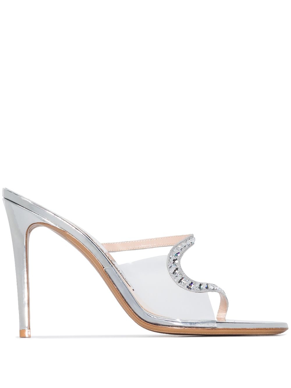 Alexandre Vauthier Ava Ghost 100mm mules - Silver von Alexandre Vauthier