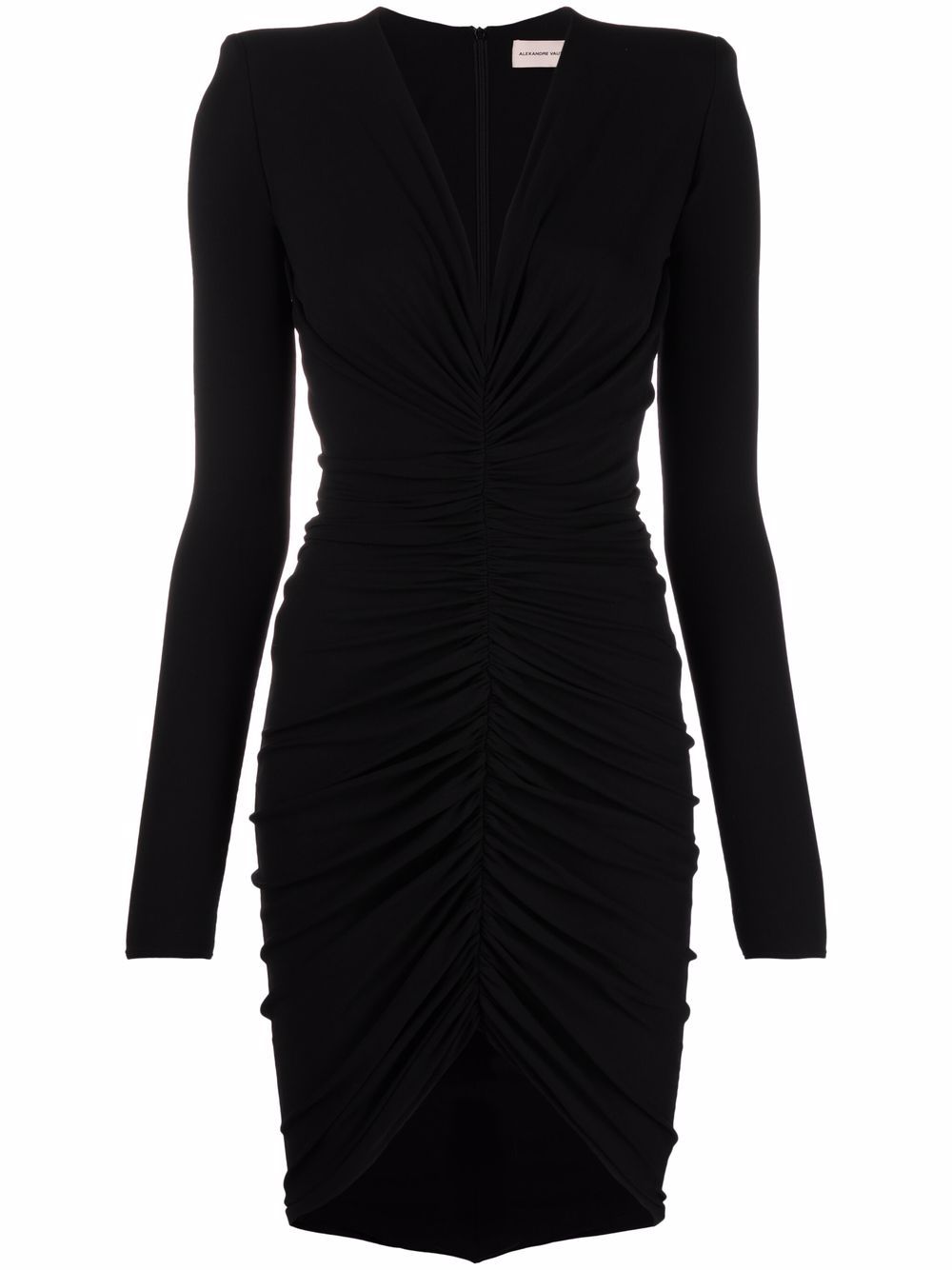 Alexandre Vauthier V-neck ruched mini dress - Black von Alexandre Vauthier