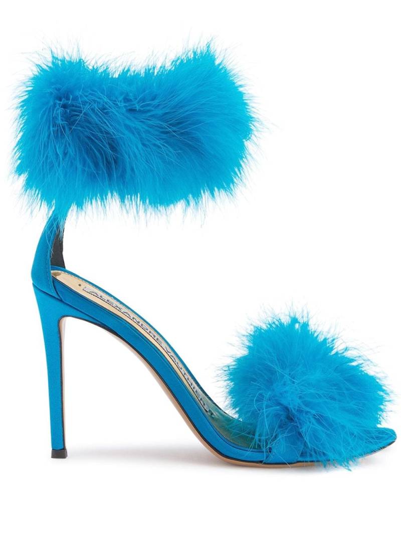 Alexandre Vauthier Veronica 105mm feather-detailing sandals - Blue von Alexandre Vauthier
