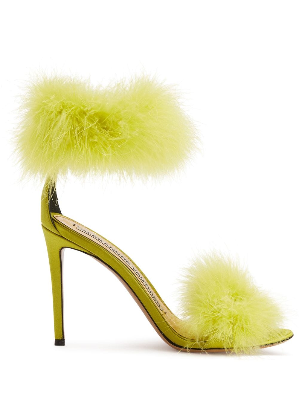 Alexandre Vauthier Veronica 105mm feather-embellished sandals - Green von Alexandre Vauthier