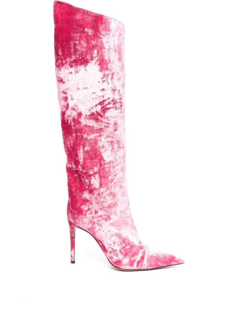 Alexandre Vauthier stiletto-heel velvet boots - Pink von Alexandre Vauthier