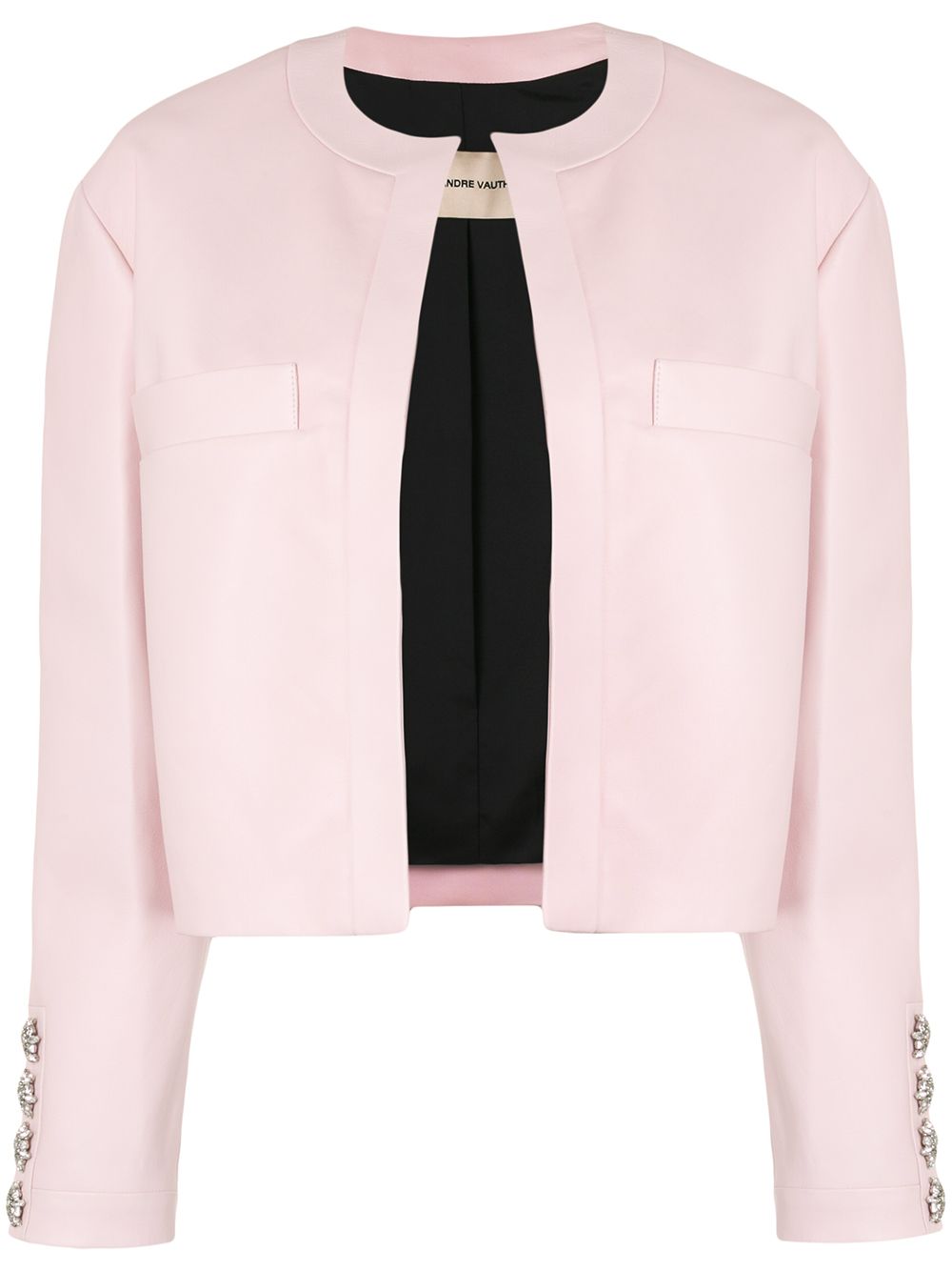 Alexandre Vauthier crystal button leather jacket - Pink von Alexandre Vauthier