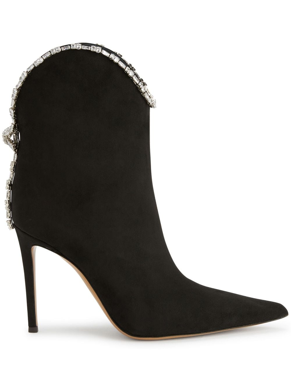 Alexandre Vauthier crystal-embellished detail 105mm boots - Black von Alexandre Vauthier