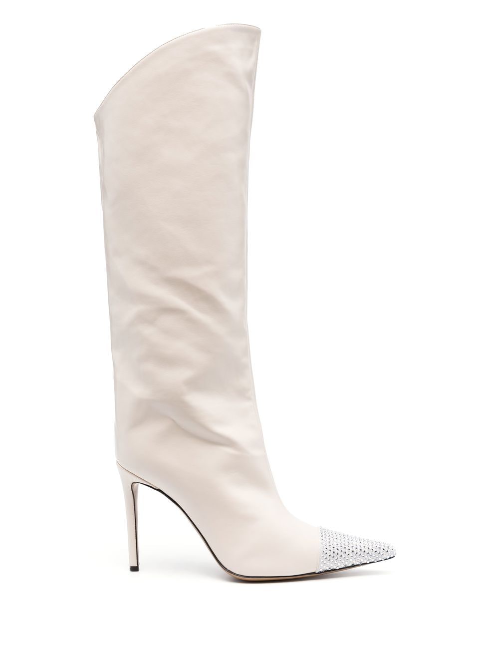 Alexandre Vauthier crystal-embellished leather boots - White von Alexandre Vauthier
