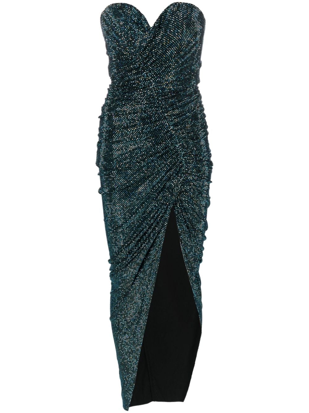 Alexandre Vauthier crystal-embellished ruched maxi dress - Blue von Alexandre Vauthier