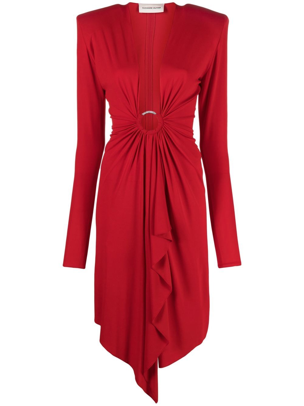 Alexandre Vauthier drape-detail midi dress - Red von Alexandre Vauthier