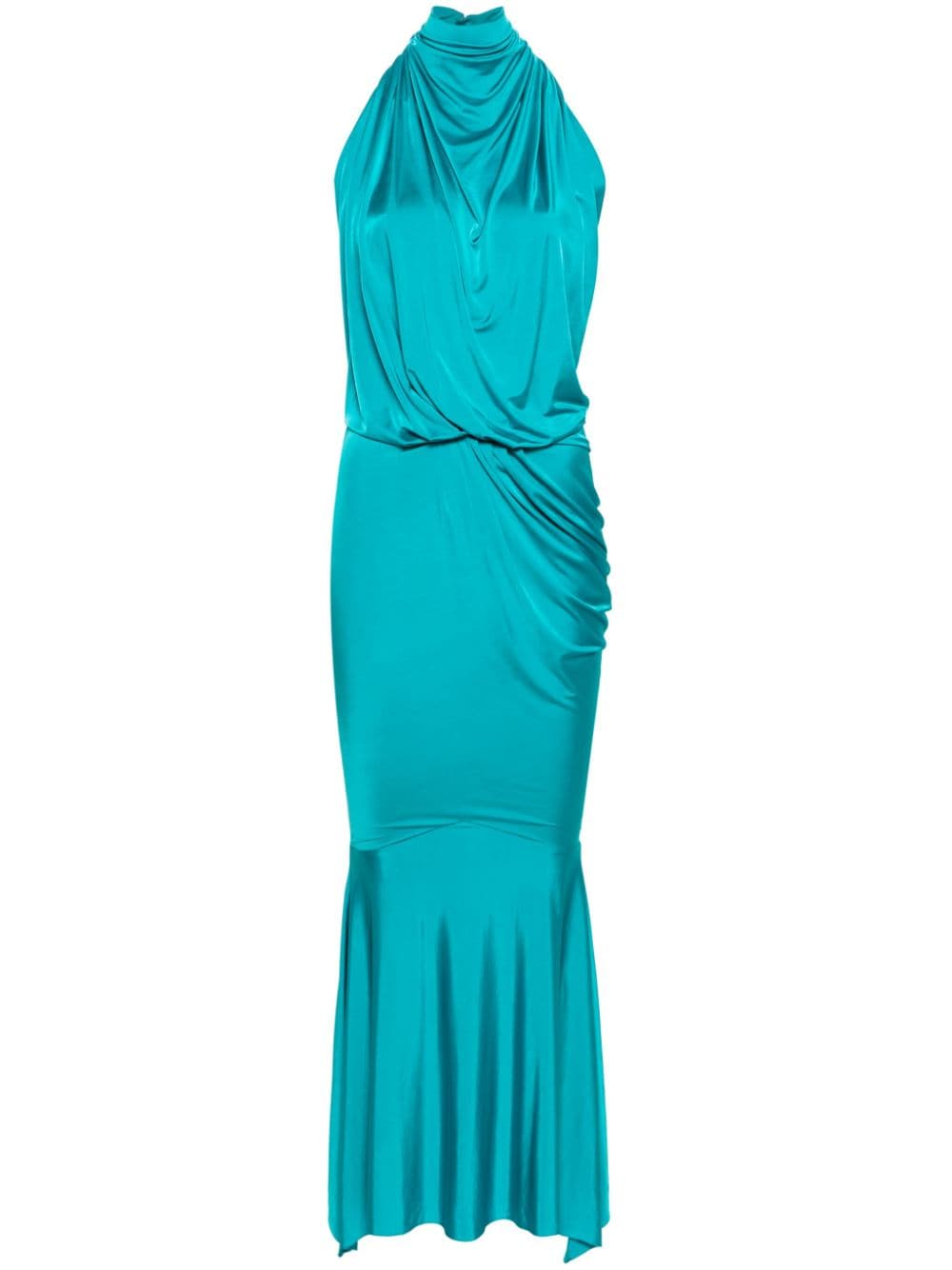 Alexandre Vauthier draped halterneck gown - Blue von Alexandre Vauthier