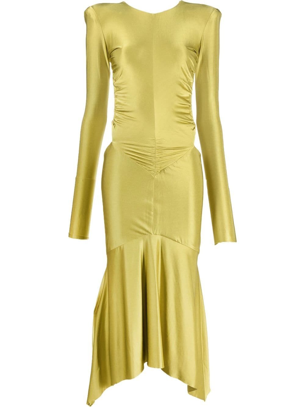 Alexandre Vauthier draped satin midi dress - Green von Alexandre Vauthier