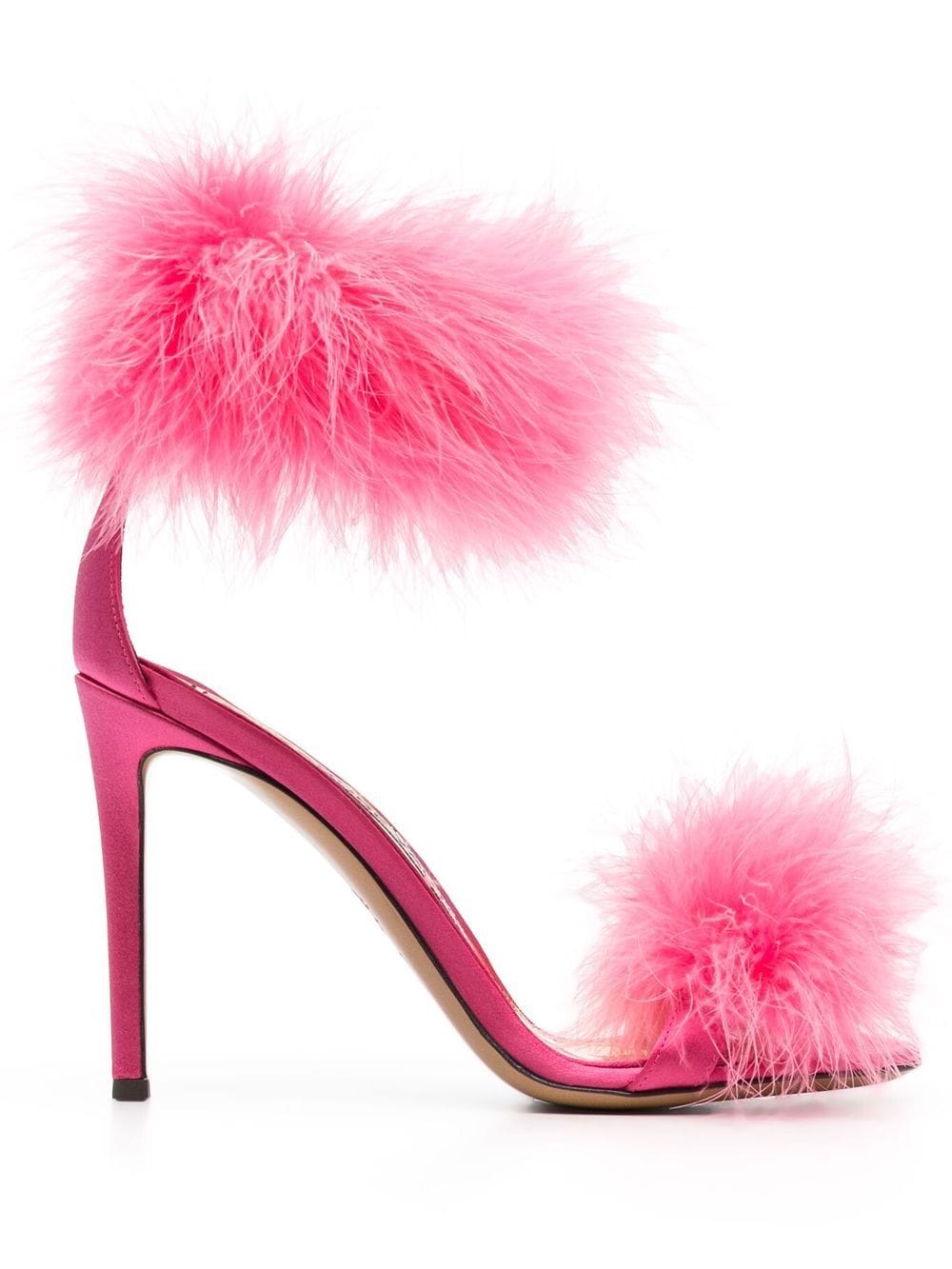 Alexandre Vauthier feather-detail open-toe sandals - Pink von Alexandre Vauthier