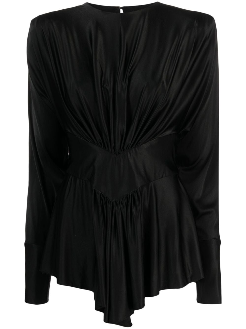 Alexandre Vauthier gathered satin blouse - Black von Alexandre Vauthier