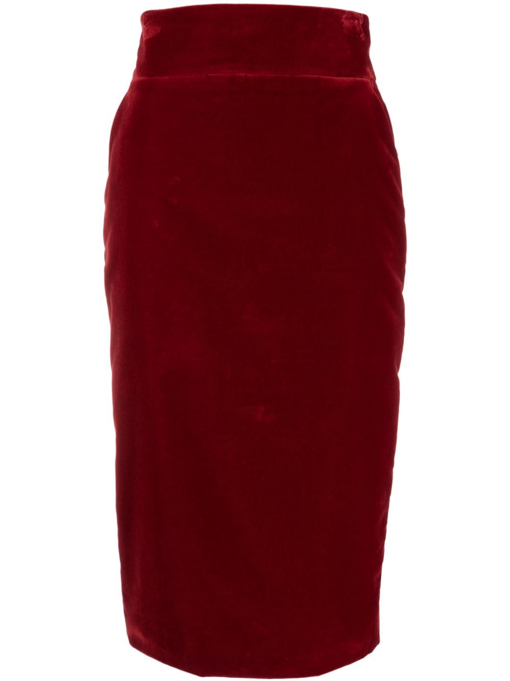 Alexandre Vauthier high-waisted cotton pencil skirt - Red von Alexandre Vauthier