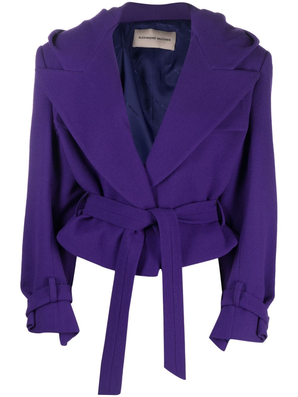 Alexandre Vauthier hooded cropped wool jacket - Purple von Alexandre Vauthier